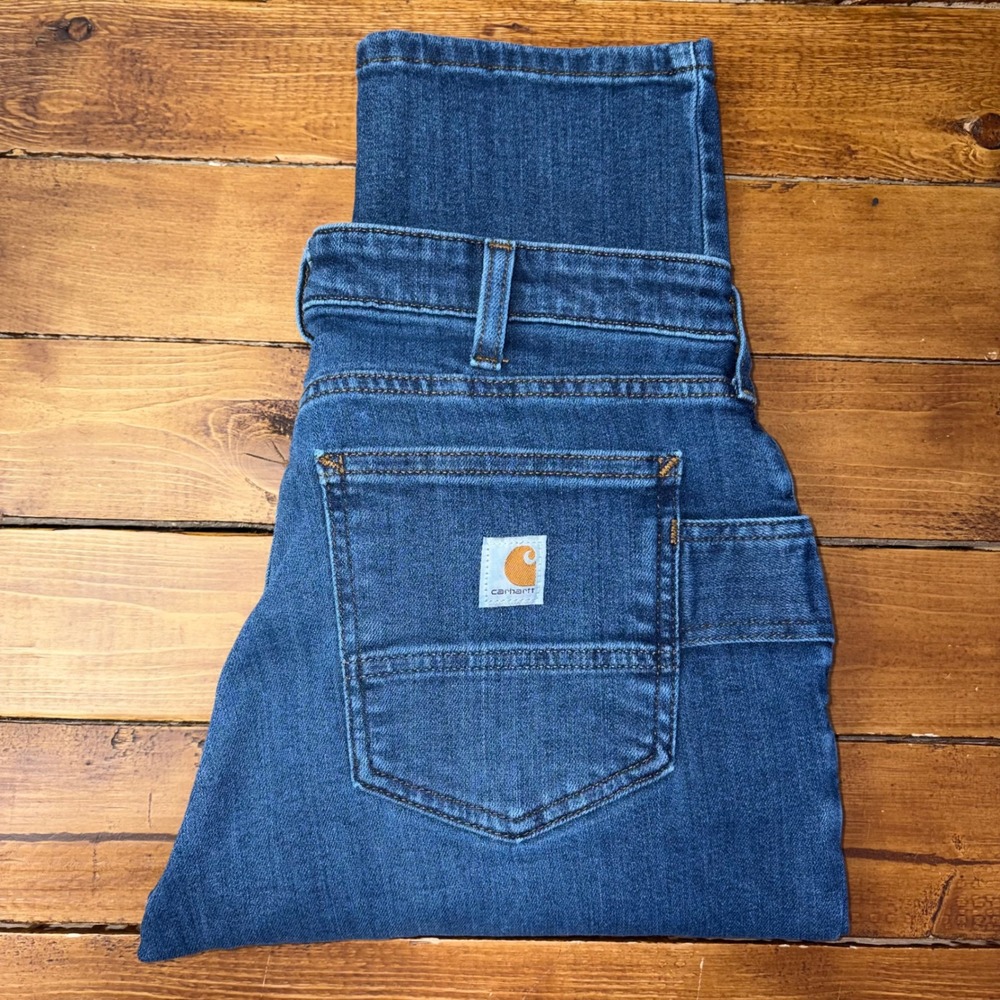 Carhartt Relaxed Fit Jeans Womens 4 (30x30) Blue Workwear Straight Leg Denim